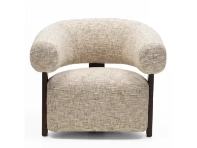 Detail produktu Dizajnové kreslo Maribel béžovo-sivé/orech