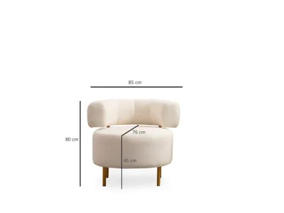 Detail produktu Dizajnové kreslo River biele/zlaté