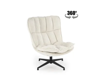 Detail produktu Dizajnové otočné kreslo Fofana krémové