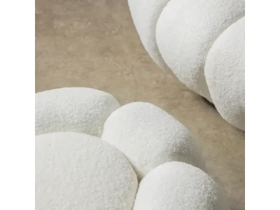Detail produktu Dizajnové relaxačné kreslo VENEZIA 100 cm boucle biele