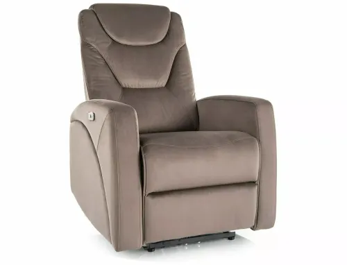 Elektrické polohovacie kreslo KRONOS Velvet cappuccino