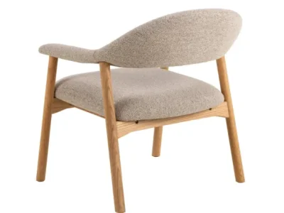 Detail produktu Kreslo ADDI relaxačné z masívu béžové/dub prírodný