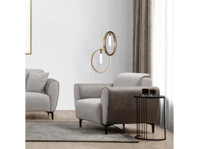 Detail produktu Kreslo Aren ekokoža sivé