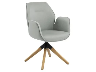 Kreslo Aura svetlo sivá/dub