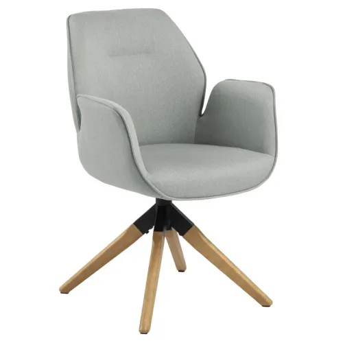 Kreslo Aura svetlo sivá/dub