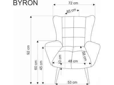 Detail produktu Kreslo Byron olivovozelené