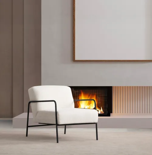 Kreslo Eti biele/čierne