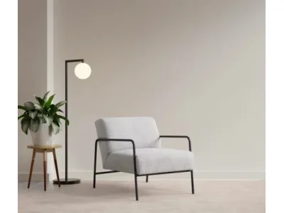 Kreslo Eti sivé/čierne