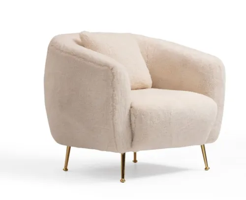 Kreslo Istiridey béžové/zlaté