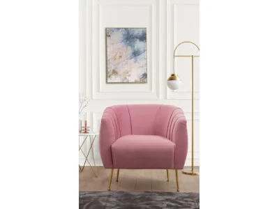 Detail produktu Kreslo Istiridey ružové/zlaté