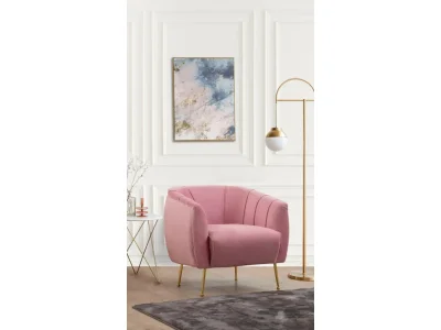 Kreslo Istiridey ružové/zlaté