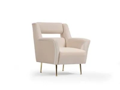 Kreslo Mira krémové/zlaté