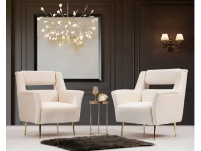 Detail produktu Kreslo Mira krémové/zlaté