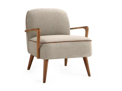 Kreslo Pastore svetlobéžové/svetlé orechové