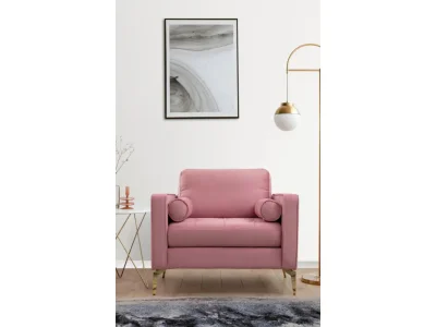 Detail produktu Kreslo Rome ružové/zlaté