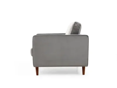 Detail produktu Kreslo Rome svetlo sivé/orech