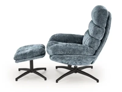 Detail produktu Kreslo s podnožkou Dario modré