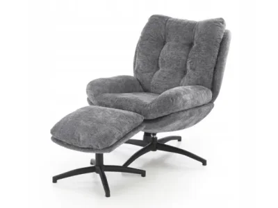 Detail produktu Kreslo s podnožkou Pesto popolavo sivé