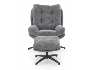 Detail produktu Kreslo s podnožkou Pesto popolavo sivé