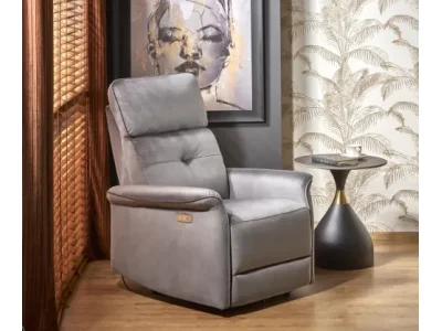 Kreslo Semir s elektrickým polohovaním a USB portom sivé