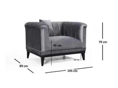 Detail produktu Kreslo Trendy sivé