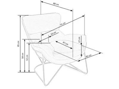 Detail produktu Kreslo VOLKER tmavosivé/čierne