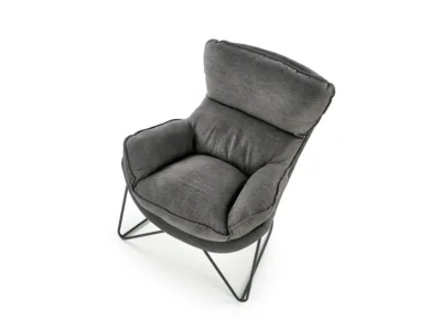 Kreslo VOLKER tmavosivé/čierne