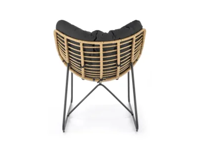 Detail produktu Kreslo WHISPER čierne/prírodné