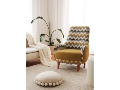 Detail produktu Kreslo Zikzak žlté/viacfarebné