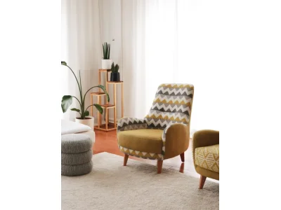 Detail produktu Kreslo Zikzak žlté/viacfarebné