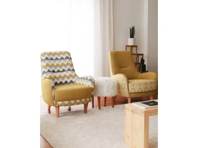 Detail produktu Kreslo Zikzak žlté/viacfarebné