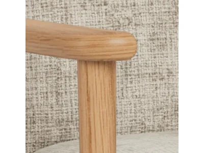 Detail produktu Lounge kreslo Auckland z masívu béžové/dub prírodný