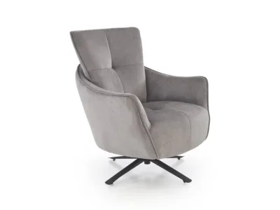 Otočné čalúnené kreslo SCAMPI sivé