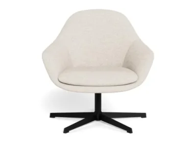 Otočné dizajnové kreslo Claremore krémové