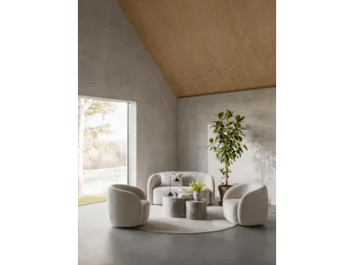 Detail produktu Otočné dizajnové lounge kreslo Lodi béžové