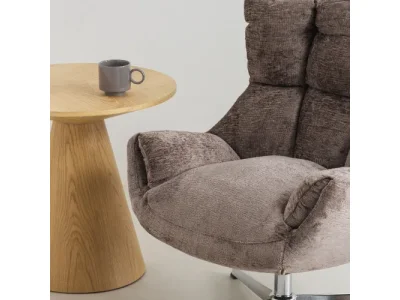 Detail produktu Otočné dizajnové kreslo Bolzano hnedo-sivé