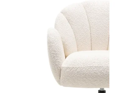 Detail produktu Otočné dizajnové kreslo Casablanca bouclé biele/čierne