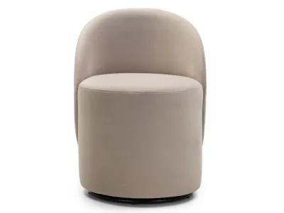 Detail produktu Otočné dizajnové kreslo Enzo velúr krémové