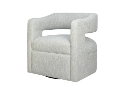 Otočné dizajnové kreslo Leith sivé