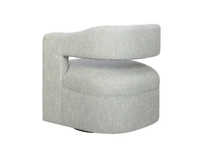 Detail produktu Otočné dizajnové kreslo Leith sivé