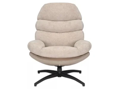 Detail produktu Otočné dizajnové relaxačné kreslo GISELLE béžové
