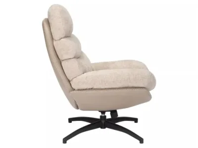 Detail produktu Otočné dizajnové relaxačné kreslo GISELLE béžové