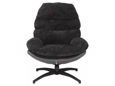 Detail produktu Otočné dizajnové relaxačné kreslo GISELLE čierne
