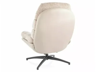 Detail produktu Otočné dizajnové relaxačné kreslo GISELLE staroružová/béžová