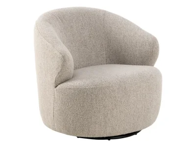Otočné dizajnové relaxačné kreslo Westport béžové