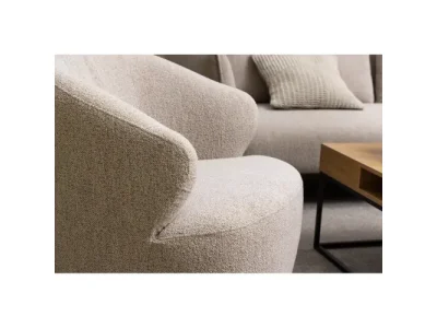 Detail produktu Otočné dizajnové relaxačné kreslo Westport béžové