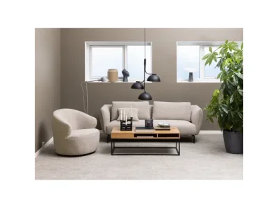 Detail produktu Otočné dizajnové relaxačné kreslo Westport béžové