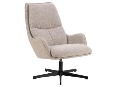 Otočné relaxačné kreslo Bosley béžové/čierne