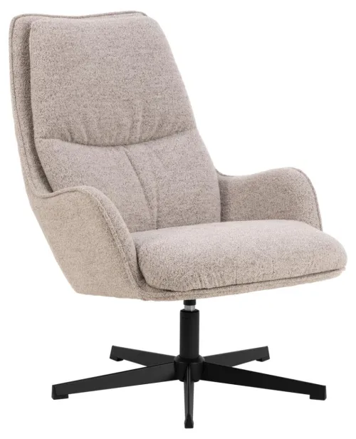 Otočné relaxačné kreslo Bosley béžové/čierne