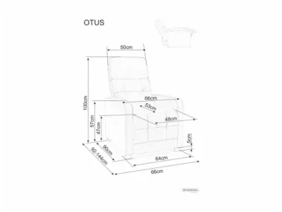 Detail produktu Polohovacie kreslo OTUS Velvet sivé